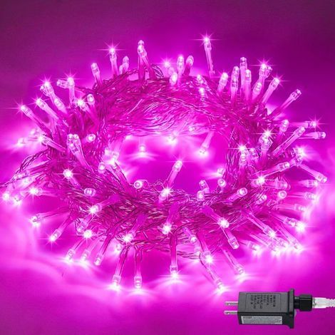 10 m lange Lichterkette in Rosa, 100 LEDs, 8 Beleuchtungsmodi, IP44 wasserdicht, für den Innen- und Außenbereich (1/5)