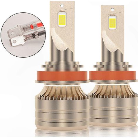 Set mit 2 LED-Lampen H4 H7 8000LM 6000K für Autoscheinwerfer, Fernlicht H1 H11 9005 9006, Nebelscheinwerfer HB3 HB2 9003, wasserdicht (1/5)