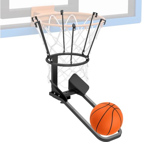 Système Retour de Ballon de Basket 45 cm Rotation à 180° Rebounder pour Basket-Ball avec Butées Latérales et Cadre Métallique Robuste (1/5)