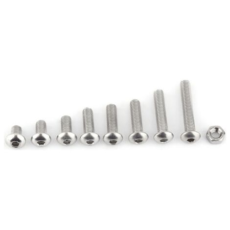 Vis, boulons et écrous à six pans creux M5 en acier inoxydable SS304 (tête bouton)