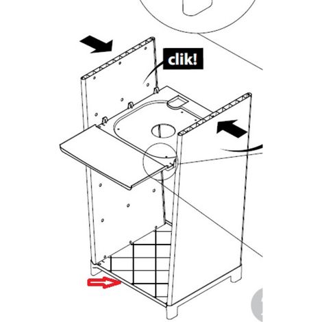 R BASE X KIT MOBILE PER LAVATOIO 40X40x87H CM