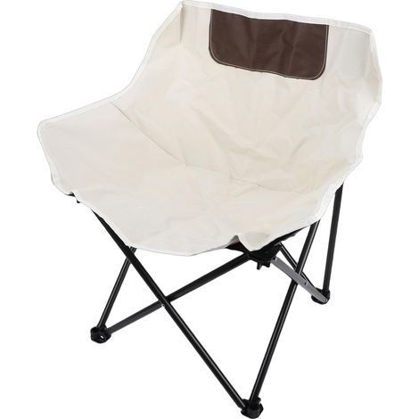 Lightweight, compact and portable folding camping chair with side storage pocket, Oxford fabric, iron frame, 137 kg weight capacity, for camping, picnics, fishing, beach, and hiking. (1/5)