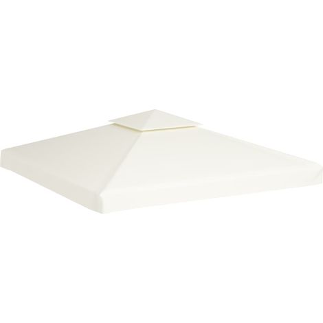 vidaXL Telo di Ricambio per Gazebo 310g/m² Bianco Crema 3x3m