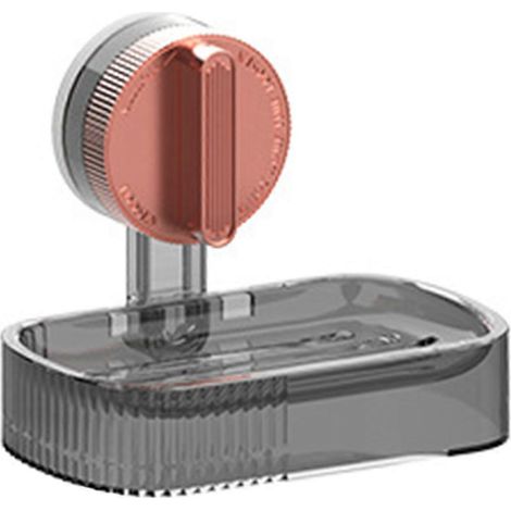 Porte-savon à ventouse peu encombrant pour salle de bain. Installation facile sur surfaces lisses. (1/5)