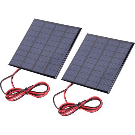 Stück 2-Watt-Solarpanel (DC 9 V) mit 100 cm Kabel für Energiesparlampen (1/5)