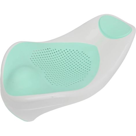 Support de bain pliable et souple en TPE pour bébé, sûr et ergonomique, en PP, avec trou rond creux, vert. (1/5)