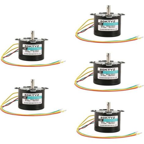 AC 220 (V) 5RPM 10RPM 15RPM 30RPM 50RPM Moteur synchrone à basse vitesse, moteur électrique à faible bruit 6-10W pour machines industrielles, lave-vaisselle, équipement de sport(30 tours par minute) (1/5)
