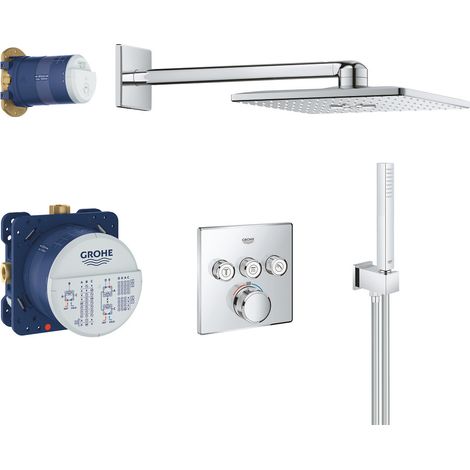 Grohe Grotherm SmartControl Perfect Shower Cube Square Set with Rainshower 310