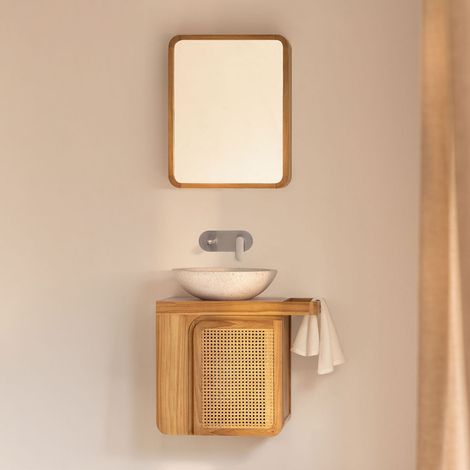 SKLUM Hängendes Badezimmermöbel-Set 60x40 cm aus Teakholz Georgy (1/5)