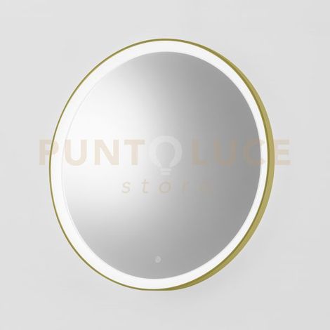 KRIZIA A/G- APPLIQUE CON SPECCHIO LUCE PERIMETRALE DIMMERABILE CON TOUCH CCT LED 3000-4000K 1300-1400LM 40W VERDE SALVIA