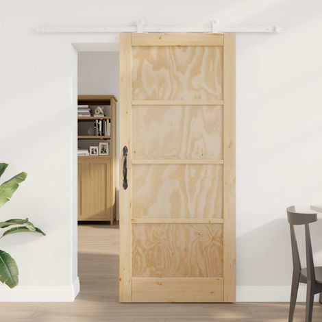 Puerta Corredera Natural y  86 x 198,5 cm
