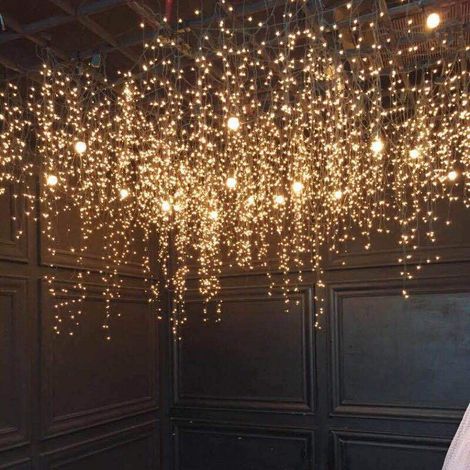 5 x 0,8 m 216 LED-Lichterketten, Karneval, Hochzeit, Außen- und Innengartenbeleuchtung (warmweiß) (1/5)