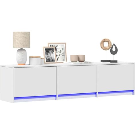 Maison Exclusive - Mobile TV con led Bianco 165 x 34 x 40 cm Legno multistrato