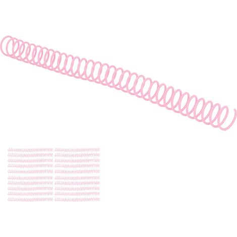 Lot de 20 ressorts de reliure spirale 19mm 3/4in, 30 trous, pour cahiers A4/A5, rose (1/5)