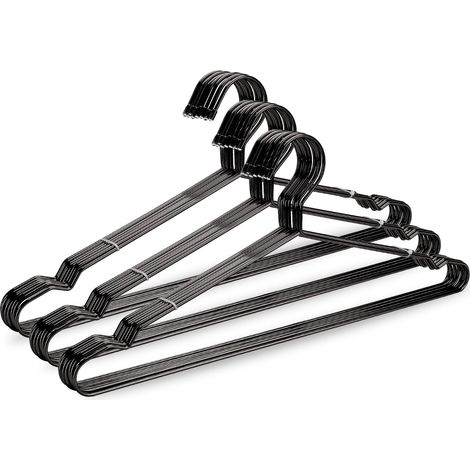 Hangers en métal de 17 po, cintres standard, chemise en métal et cintres de robe, 30 paquets, Gunmetal (1/5)