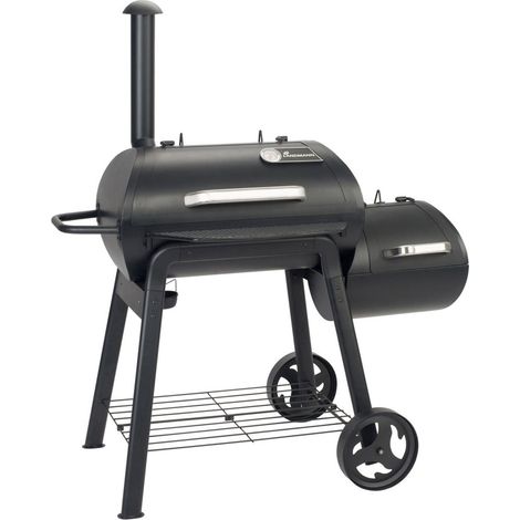 LANDMANN Smoker Vinson 300 Klassischer 18 Zoll-Smoker mit 4-in-1 Funktionen Abgerundetes Design für optimale Luftzirkulation Massive emaillierte Stahlroste & mit Deckelthermometer (1/4)