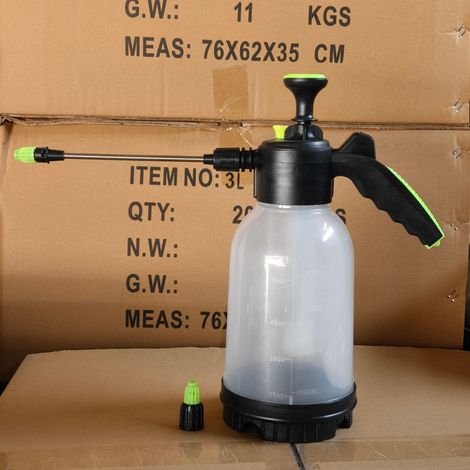 2-Liter-Drucksprühgerät mit langer Lanze – Säure- und laugenbeständiges Sprühgerät für Garten, Desinfektion und Autowäsche, 1 Stück, Weiß