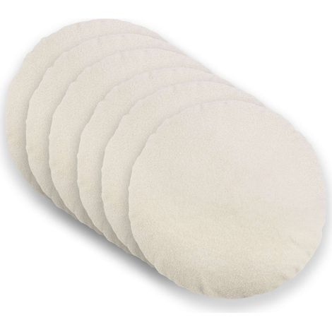 Cushion Cover 6 pcs HEERLEN Cream Ø 50 cm Bouclé vidaXL