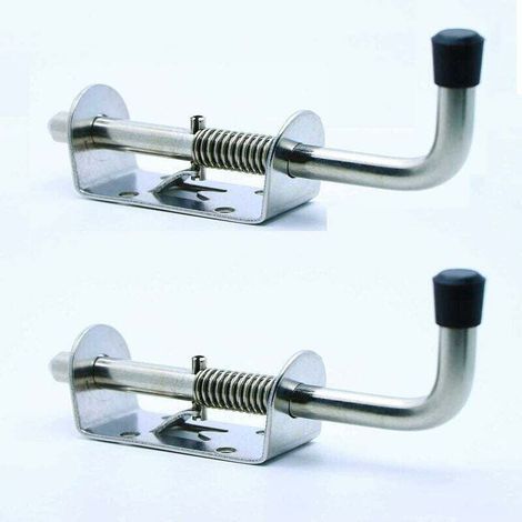 2 paquets de 5 pouces de goupille de verrouillage à ressort, verrou de porte coulissant en acier au carbone de haute qualité pour coffres/armoires/portail de remorque utilitaire (1/4)