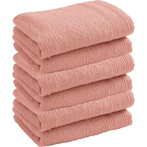Serviette invité - COTON PUR - Spa Blush - 30 x 50 cm - 400 g/m² - Lot de 24 (1/5)