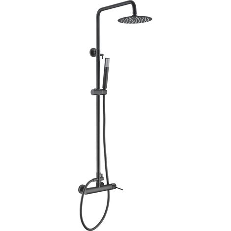 ► Columna de ducha Milos Stick negro mate [ IMEX® ]