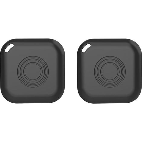 Tracker (nur iOS), Standort- und Objekterkennung, Haustier-, Taschen- und Kinderortung, 2er-Pack, Batteriebetrieben, Schwarz (1/4)