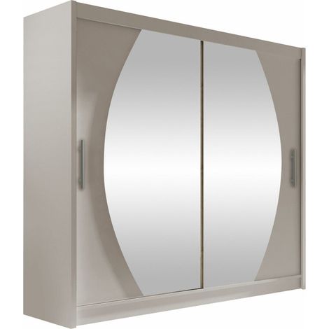 Armoire Closico Pallor IV, Cachemire, 215x180x58cm, Portes d'armoire: Coulissantes, Nombre d'étagères: 5 (1/4)