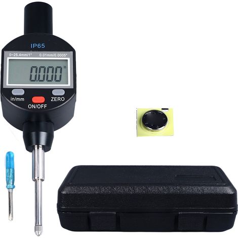Indicateur à cadran numérique, résolution 0,01 mm, 0,0005 pouces, plage 0 à 25,4 mm, sonde étanche IP65 (1/5)