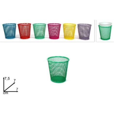 Set 6 Pezzi Reggello Segnabicchiere in Metallo 7,5 x 7 cm Vari Colori