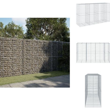 Panier gabion avec couvercle 350x100x200 cm fer galvanisé - Panier Gabion - Paniers Gabion - Mur En Gabion - Gabion (1/5)