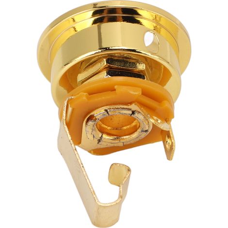 Prise de sortie stéréo pour guitare, jack métallique épais en forme de coupelle ronde pour guitare électrique TL, couleur or (1/5)