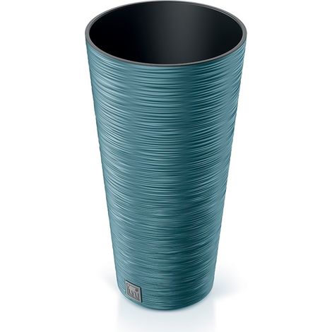 Pot de fleurs rond avec reserve d´eau 7,5 L bleu - FURU (1/5)