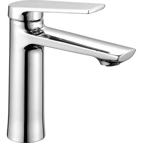 Foreign trade washbasin faucet, hot and cold water, household bathroom sink, vanity, single faucet -- electroplated Dongfeng low model