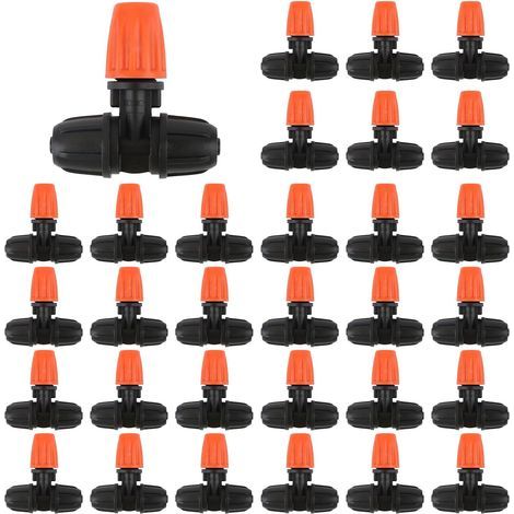 30 Stück 1/4" Dreiwege-Verstelldüsen für die Sprühbewässerung, Mikro-Sprinkler-Tropfer, arretierbare Emitter, Nebeldüsen, 4/7 mm Schläuche für die Sprühbewässerung (1/5)