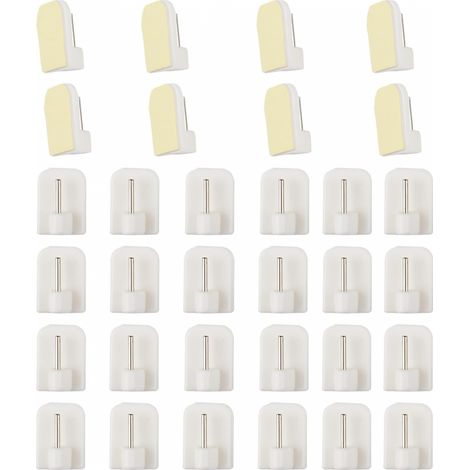 Crochets Rideaux Autocollants sans Percage – Support Tringle Adhésif pour Barre à Rideau Accroche Cuisine Salle de Bain (1/5)