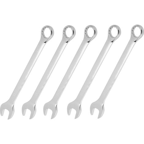 22-mm-Kombinationsratschenschlüssel, 5-teiliges Set, Maul- und Ratschenschlüssel, Chrom-Vanadium-Stahl, robustes Profi-Handwerkzeug (1/5)