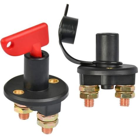 Interrupteur De Batterie - 12 V / 24 V - 250 À 400 A - Étanche - Pour Voiture Caravane Bateau - 2 Pièces (1/4)