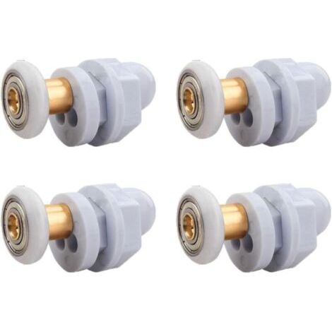 Roulettes Porte de Douche, 4 Pièces Roulette, pour Remplacement de Douche Coulissante Verre Porte Coureurs Rouleaux (23MM) (1/5)