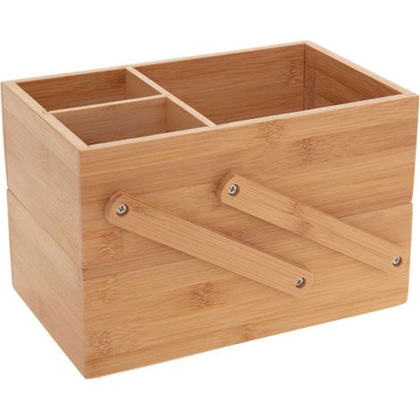 Organiseur 2 Étages Bambou "Natureo" 38cm Naturel (1/2)