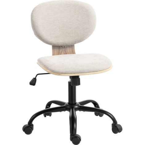 HOMCOM Home Office Desk Chair Height Adjustable, Light Grey (1/5)