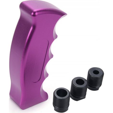 Car modification accessories - knife handle, gear shift head, aluminum alloy personalized gear lever head, gear shift knob - purple (1/4)
