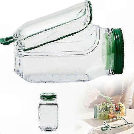 Vertikal geschichtete Salatschüssel mit integrierter Schüssel, auslaufsicherer All-in-One-Lunchbehälter, Soßenhalter, Lösung zur Essensvorbereitung (1/5)