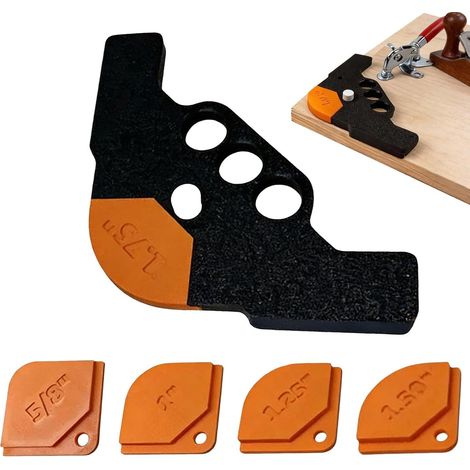 Gabarit de Rayon Coin pour Toupie, Découpe Circulaire 5 Pièces Gabarits Arrondi Travail du Bois Haute Dureté Défonceuses Portatives -