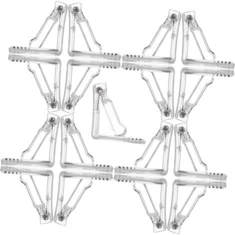 20pièces Lot de Pinces à Nappe Plastique pour Pique- Supports De Nappe à Ressort pour Grandes Tables Extérieures (1/5)