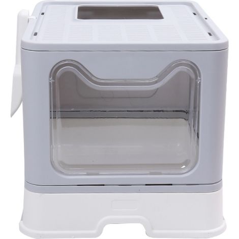 Bac Litière Chat XXL - Maison de Toilette Chat Fermée - 50.8 x 41 x 38.6cm (1/5)