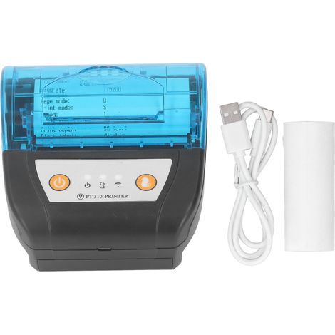 Imprimante thermique sans fil 80mm portable avec batterie intégrée pour impressions d'étiquettes et reçus Bluetooth (1/5)