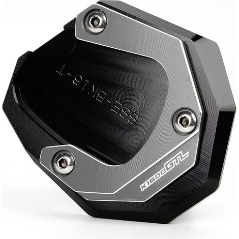 (Gris - K1600GTL) Compatible avec BMW K1600B, K1600GT, K1600GTL (2017-2022-2023) : béquille latérale CNC, extension, support, porte-clés, maxpower (1/4)