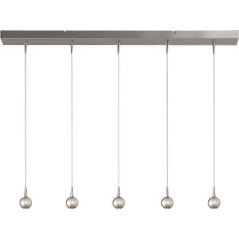 Lampe suspendue à 5 lumières Talana nickel Ø 6cm DTW - 2411-37-37-100-5 (1/3)