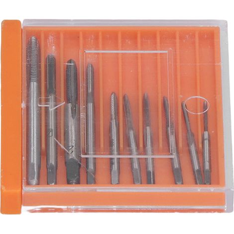 Micro-tarauds en acier rapide, 10 pièces, Mini Machine à filetage, ensembles de tarauds pour horloges et montres (1/5)