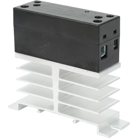 10 Ein Halbleiterrelais mit Kühlkörper, SSR-Relaismodul, 3–32 V DC-Eingang, 24–480 V AC-Ausgang (1/5)